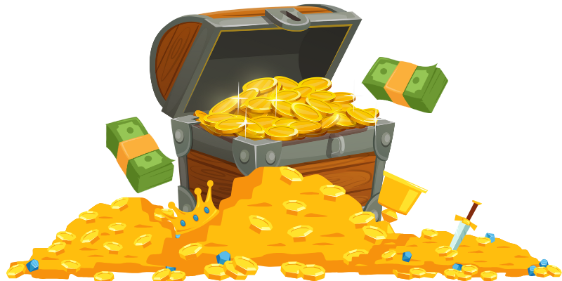 Prize money treasure chest